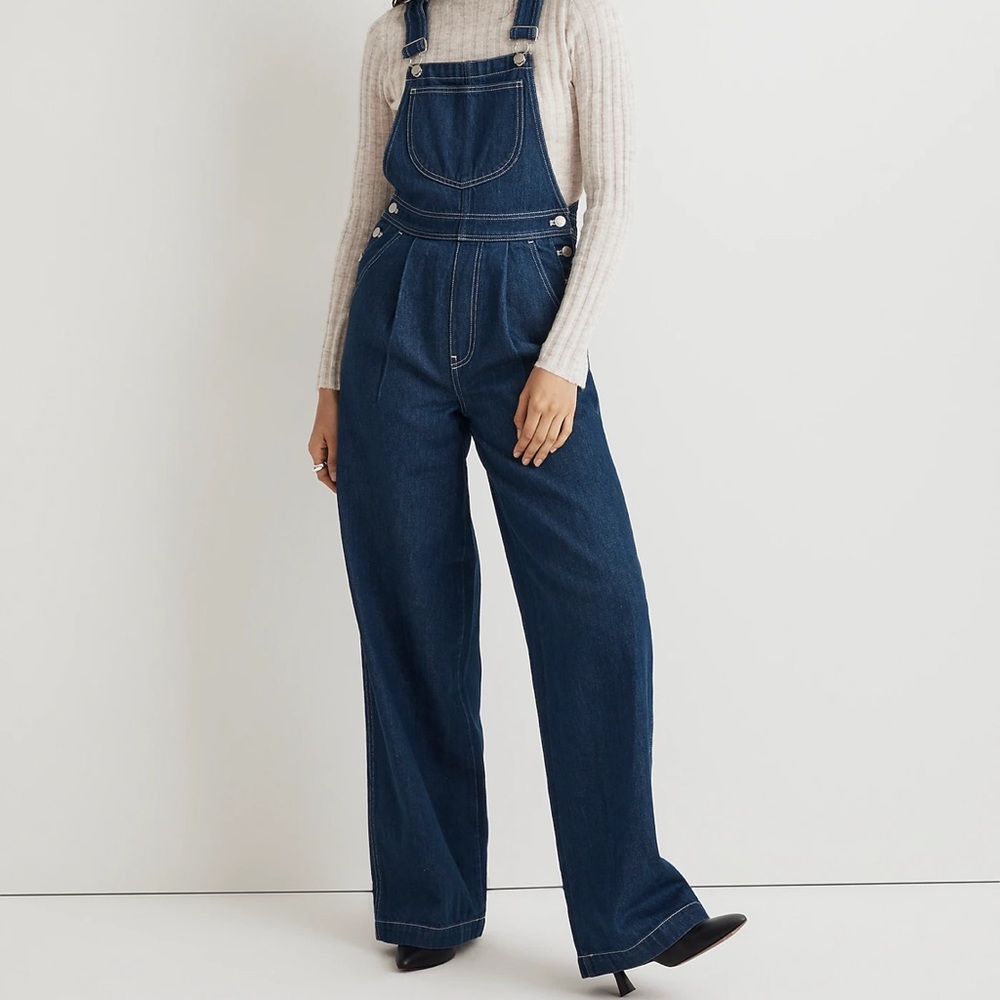 MADEWELL Superwide-Leg Overalls Warham Wash size 6